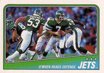 1988 Topps #301 Jets Team Leaders - Ken O'Brien Front