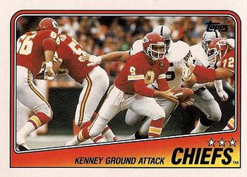 1988 Topps #361 Chiefs Team Leaders - Bill Kenney Front