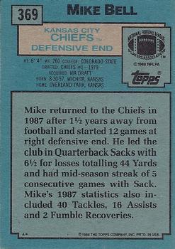 1988 Topps #369 Mike Bell Back