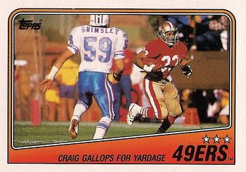 1988 Topps #37 49ers Team Leaders - Roger Craig Front