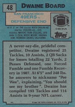 1988 Topps #48 Dwaine Board Back