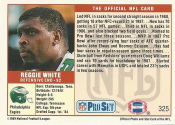 1989 Pro Set #325 Reggie White Back