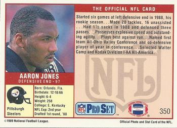 1989 Pro Set #350 Aaron Jones Back