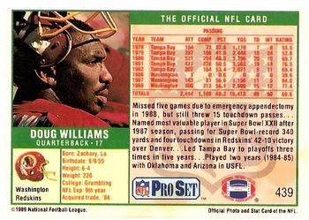 1989 Pro Set #439 Doug Williams Back