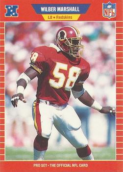 1989 Pro Set #482 Wilber Marshall Front