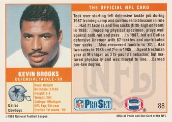 1989 Pro Set #88 Kevin Brooks Back
