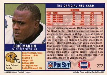 1989 Pro Set #272 Eric Martin Back