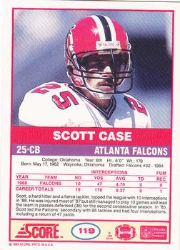 1989 Score #119 Scott Case Back