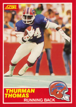 1989 Score #211 Thurman Thomas Front