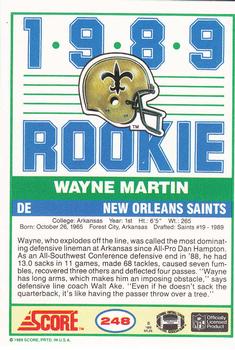 1989 Score #248 Wayne Martin Back