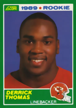 1989 Score #258 Derrick Thomas Front