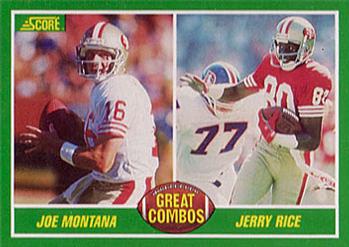 1989 Score #279 Joe Montana / Jerry Rice Front