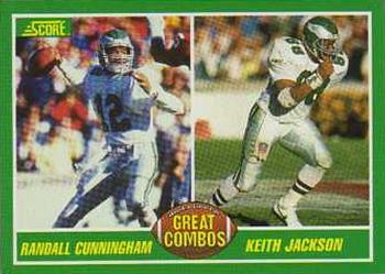1989 Score #281 Randall Cunningham / Keith Jackson Front