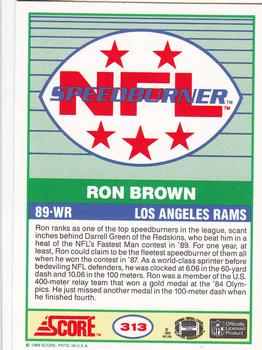 1989 Score #313 Ron Brown Back