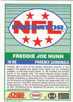 1989 Score #320 Freddie Joe Nunn Back