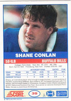 1989 Score #39 Shane Conlan Back