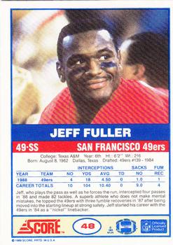 1989 Score #48 Jeff Fuller Back