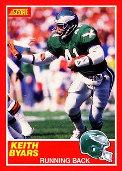1989 Score #198 Keith Byars Front