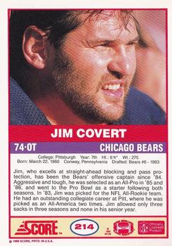 1989 Score #214 Jim Covert Back