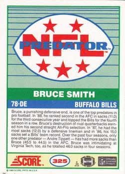 1989 Score #325 Bruce Smith Back