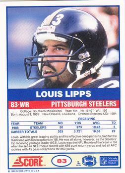 1989 Score #83 Louis Lipps Back