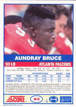 1989 Score #93 Aundray Bruce Back