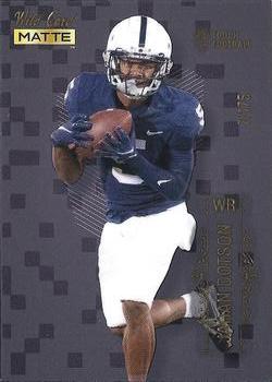 2022 Wild Card Matte - Touch Football Black Pattern Two #MB-53 Jahan Dotson Front