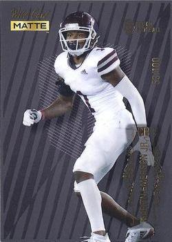 2022 Wild Card Matte - Touch Football Black Pattern Four #MB-82 Martin Emerson Jr. Front