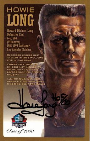 2015-23 Pro Football Hall of Fame Bronze Bust Postcards #NNO Howie Long Front