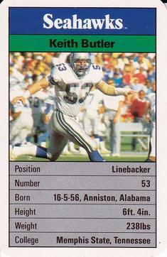 1987 Ace Fact Pack Seattle Seahawks #5 Keith Butler Front