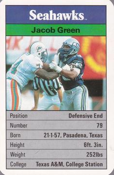 1987 Ace Fact Pack Seattle Seahawks #8 Jacob Green Front