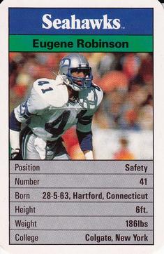 1987 Ace Fact Pack Seattle Seahawks #15 Eugene Robinson Front