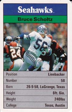1987 Ace Fact Pack Seattle Seahawks #16 Bruce Scholtz Front