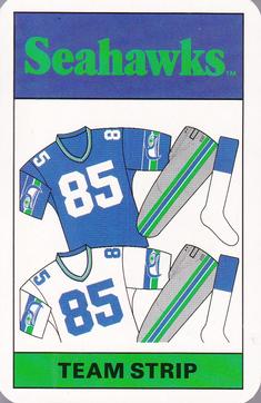 1987 Ace Fact Pack Seattle Seahawks #25 Seahawks Team Strip Front