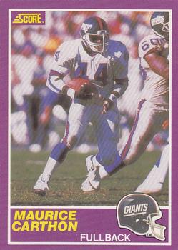 1989 Score Supplemental #386S Maurice Carthon  Front