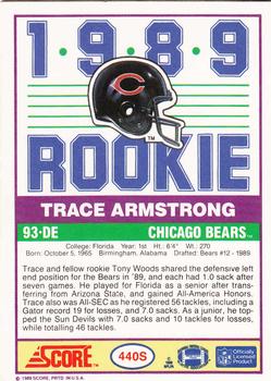 1989 Score Supplemental #440S Trace Armstrong  Back