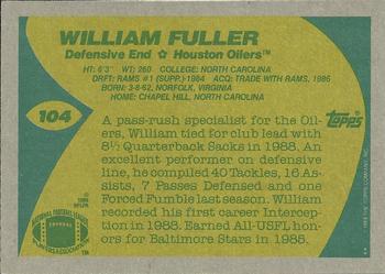 1989 Topps #104 William Fuller Back
