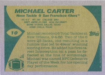 1989 Topps #10 Michael Carter Back