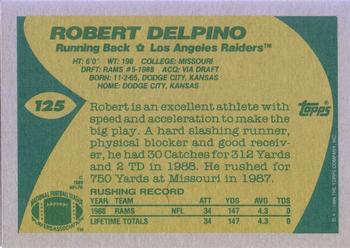 1989 Topps #125 Robert Delpino Back