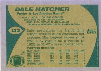 1989 Topps #132 Dale Hatcher Back