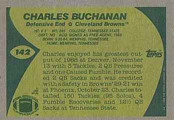 1989 Topps #142 Charles Buchanan Back