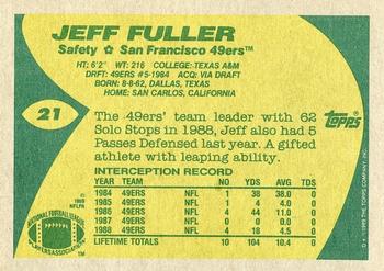 1989 Topps #21 Jeff Fuller Back