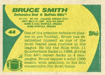 1989 Topps #44 Bruce Smith Back