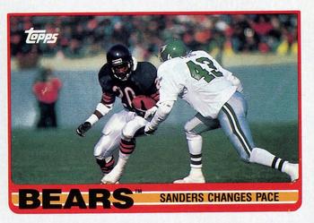 1989 Topps #57 Bears Team Leaders (Sanders Changes Pace) Front