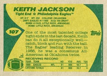 1989 Topps #107 Keith Jackson Back