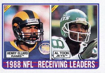 1989 Topps #218 1988 NFL Receiving Leaders (Henry Ellard / Al Toon) Front
