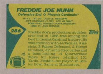 1989 Topps #286 Freddie Joe Nunn Back