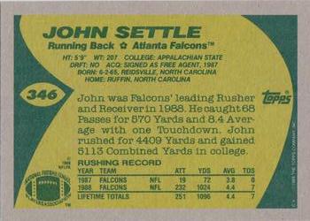 1989 Topps #346 John Settle Back