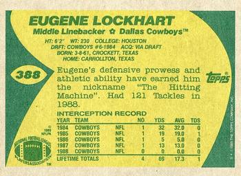 1989 Topps #388 Eugene Lockhart Back
