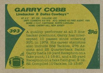 1989 Topps #393 Garry Cobb Back